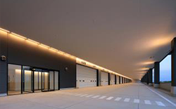 Adopt warm-color lighting in entrances and truck berths, etc.